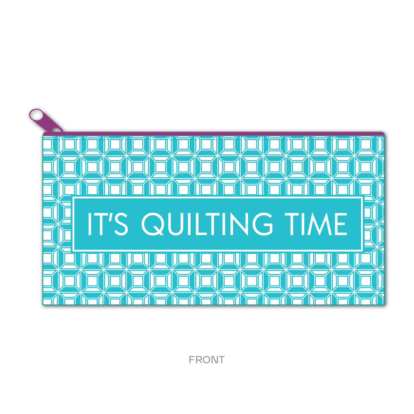 It's Quilting Time Zipper Pouch-Zipper Pouch-Create Wholsale